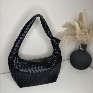 a new day Black Woven Shoulder Bag